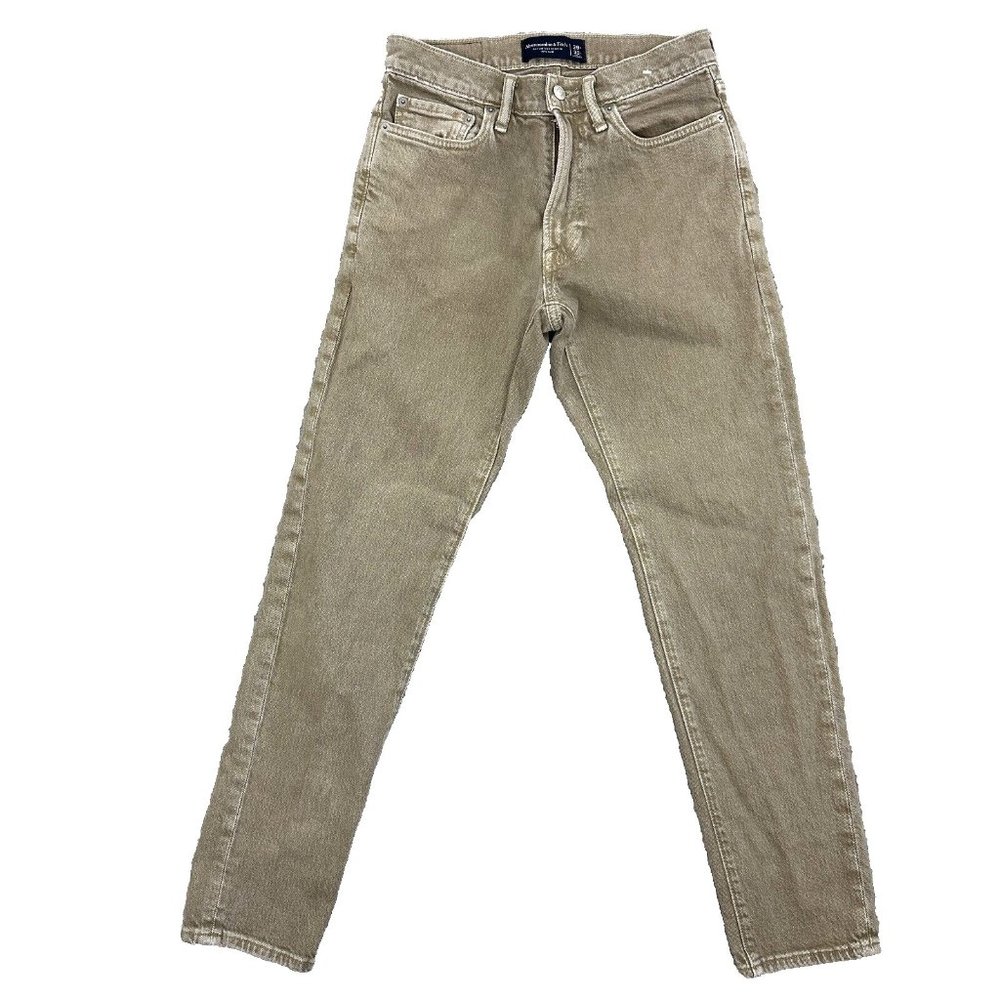 Abercrombie & Fitch Vintage 90s Slim Jeans Mens 29 x 30 Stretch Beige A&F